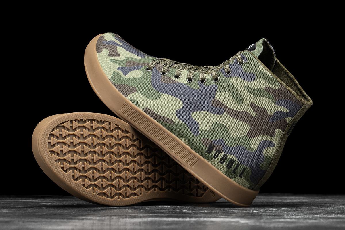 Nobull High-Top Canvas Men's Trainers Camo | Australia (VO6872)